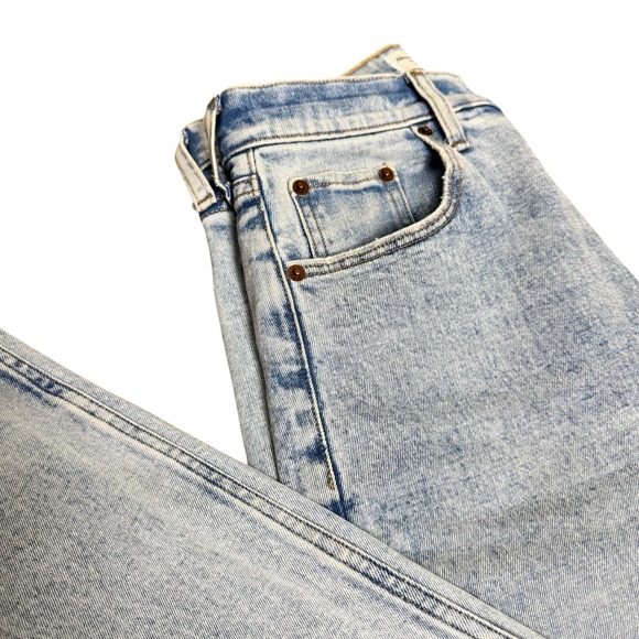 Abercrombie & Fitch Ultra High Rise Ankle Straight Jeans Light Wash Acid 26/2 - Picture 3 of 7